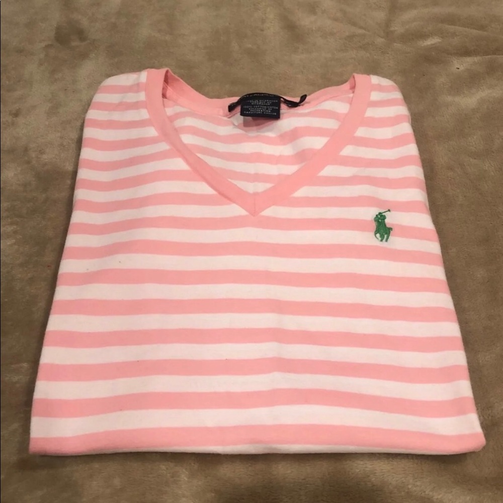 Stripped polo T-shirt
